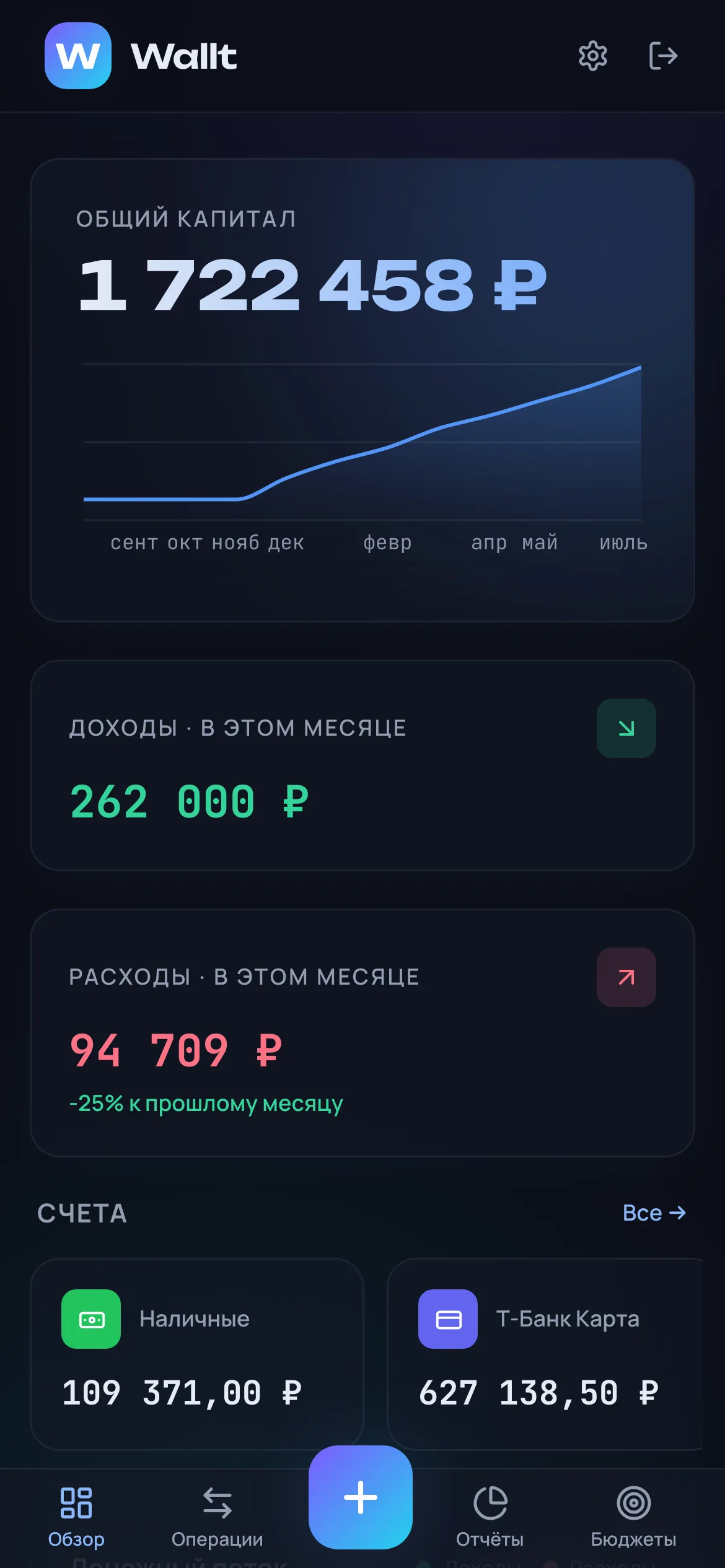 Wallt на телефоне